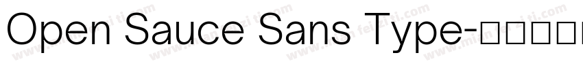 Open Sauce Sans Type字体转换